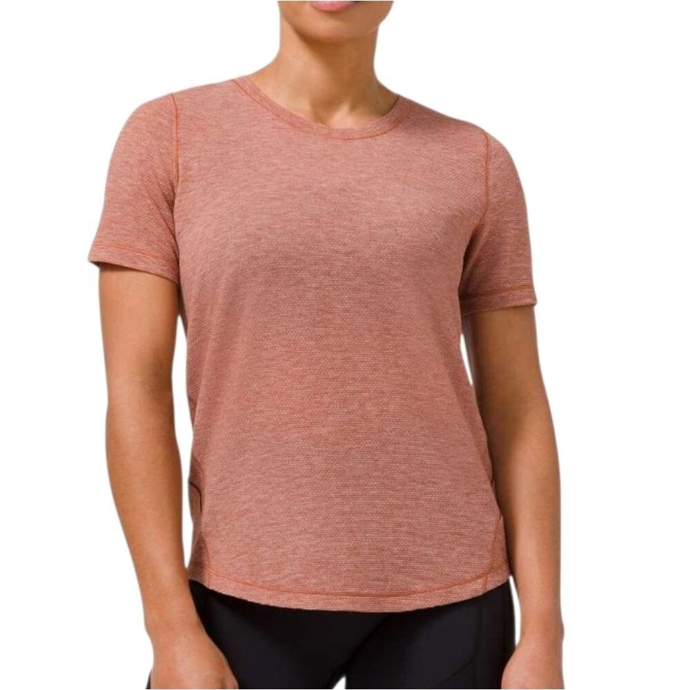 Lululemon Long Distance Short Sleeve - Heathered Dark Terracotta